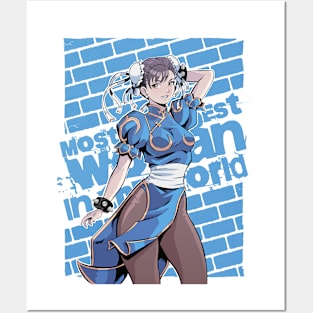 Chun Li Blue Posters and Art